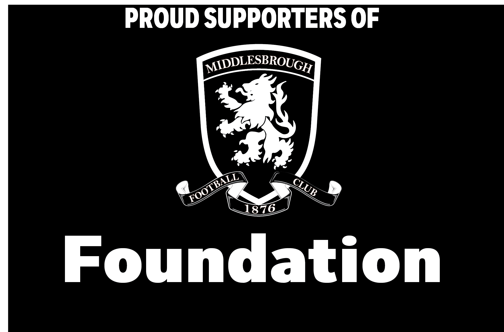middlesbrough football club foundation logo with red rampant lion and words established in 1876